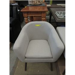New Porter Upholstered Tub Chair w/ Wood Legs