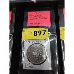 1964 Canadian Silver Dollar Coin - .800 Silver