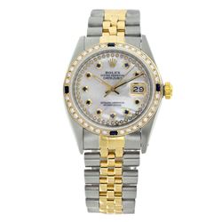 Rolex Pre-owned 36mm Mens String White MOP Two Tone - REF-630H3N