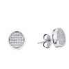 Image 1 : 0.14 CTW Diamond Circle Cluster Earrings 10KT White Gold - REF-16N4F