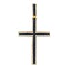 Image 1 : 1.9 CTW Mens Black Color Diamond Roman Cross Charm Pendant 10KT Yellow Gold - REF-119W9K