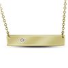 Image 1 : 0.02 CTW Diamond Rectangle Bar Necklace 10KT Yellow Gold - REF-19H4M