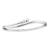 Image 1 : 0.38 CTW Diamond Graduated Journey Bangle Bracelet 14KT White Gold - REF-134W9K