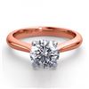Image 1 : 14K Rose Gold Jewelry 0.91 ctw Natural Diamond Solitaire Ring - REF#243R2M-WJ13242