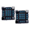 Image 1 : 0.32 CTW Mens Blue Color Diamond 3D Cube Square Cluster Earrings 10KT Black-tone Gold - REF-22M4H