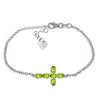 Image 1 : Genuine 1.70 ctw Peridot Bracelet Jewelry 14KT White Gold - REF-59A8K