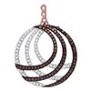Image 1 : 0.40 CTW Red Color Diamond Circle Pendant 10KT Rose Gold - REF-37F5N