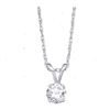 Image 1 : 0.24 CTW Diamond Solitaire Pendant 14KT White Gold - REF-25H4M