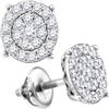 Image 1 : 0.50 CTWDiamond Cluster Earrings 10KT White Gold - REF-37Y5X