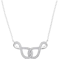 0.15 CTW Diamond Infinity Pendant 10KT White Gold - REF-25H4M