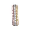 Image 2 : 0.50 CTWDiamond Hoop Earrings 10KT Tri-Tone Gold - REF-52X4Y