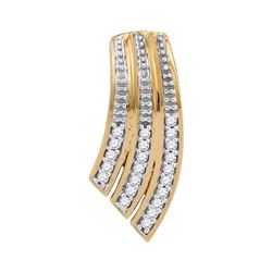 0.05 CTW Diamond Cascading Fashion Pendant 10KT Yellow Gold - REF-8Y9X