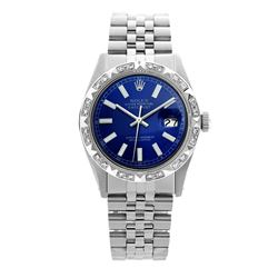 Rolex Pre-owned 36mm Mens Blue Stainless Steel - REF-570W4Y