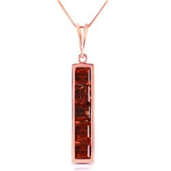 Genuine 2.25 ctw Garnet Necklace Jewelry 14KT Rose Gold - REF-36T9A