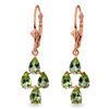 Image 1 : Genuine 4.5 ctw Peridot Earrings Jewelry 14KT Rose Gold - REF-41K2V