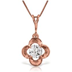 Genuine 0.50 ctw Diamond Anniversary Necklace Jewelry 14KT Rose Gold - REF-143T9A