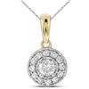 Image 1 : 0.26 CTW Diamond Solitaire Pendant 14KT Yellow Gold - REF-30Y2X