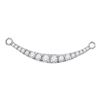 Image 1 : 0.26 CTW Diamond Curved Graduated Bar Pendant 10KT White Gold - REF-25Y4X