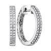 Image 1 : 0.33 CTW Diamond Hoop Earrings 10KT White Gold - REF-52H4M