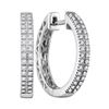 Image 1 : 0.33 CTW Diamond Hoop Earrings 10KT White Gold - REF-52H4M