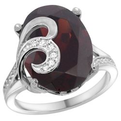 Natural 11.18 ctw ruby & Diamond Engagement Ring 14K White Gold - REF-96K8R