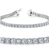 Image 1 : Natural 4.02ct VS-SI Diamond Tennis Bracelet Platinum - REF-392M5X