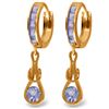 Image 1 : Genuine 2.25 ctw Tanzanite Earrings Jewelry 14KT Rose Gold - REF-89M2T