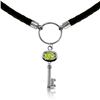 Image 1 : Genuine 0.50 ctw Peridot Necklace Jewelry 14KT White Gold - REF-65X8M