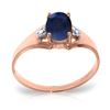Image 1 : Genuine 1.26 ctw Sapphire & Diamond Ring Jewelry 14KT Rose Gold - REF-26M2T