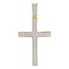 Image 1 : 1.9 CTW Mens Diamond Roman Cross Charm Pendant 10KT Yellow Gold - REF-157M5H