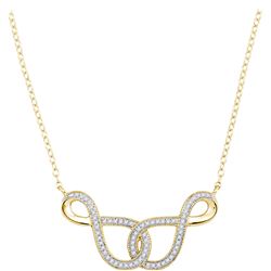 0.15 CTW Diamond Infinity Pendant 10KT Yellow Gold - REF-25Y4X