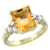 Image 1 : Natural 2.86 ctw citrine & Diamond Engagement Ring 14K Yellow Gold - REF-65A2V