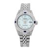 Image 1 : Rolex Pre-owned 26mm Womens Custom Ice Blue Dial Stainless Steel - REF-470R4M