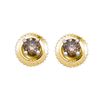 Image 1 : 0.50 CTWCognac-brown Color Diamond Solitaire Stud Earrings 10KT Yellow Gold - REF-22K4W