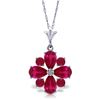 Image 1 : Genuine 2.23 ctw Ruby Necklace Jewelry 14KT White Gold - REF-35H5X