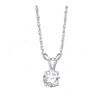 Image 1 : 0.20 CTW Diamond Solitaire Pendant 14KT White Gold - REF-18N7F