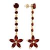 Image 1 : Genuine 4.8 ctw Garnet Earrings Jewelry 14KT Yellow Gold - REF-56W8Y
