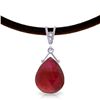 Image 1 : Genuine 8.01 ctw Ruby & Diamond Necklace Jewelry 14KT White Gold - REF-59N9R