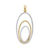 Image 1 : 0.35 CTW Diamond Triple Nested Oval Pendant 10KT Yellow Gold - REF-36H2M