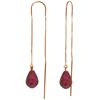 Image 1 : Genuine 6.6 ctw Ruby Earrings Jewelry 14KT Rose Gold - REF-20X8M