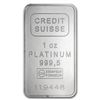 Image 1 : Genuine 1 oz 0.9999 Fine Platinum Bar - Credit Suisse