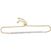 Image 1 : 2.26 CTW Diamond Single Row Bolo Bracelet 10KT Yellow Gold - REF-172K4W
