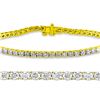 Image 1 : Natural 3ct VS-SI Diamond Tennis Bracelet 18K Yellow Gold - REF-236K3Y
