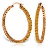 Image 1 : Genuine 6 ctw Citrine Earrings Jewelry 14KT Rose Gold - REF-104X8M