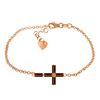 Image 1 : Genuine 1.15 ctw Garnet Bracelet Jewelry 14KT Rose Gold - REF-53P2H