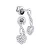 Image 1 : 0.15 CTW Diamond Heart Screwback Earrings 10KT White Gold - REF-18F2N