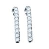 Image 1 : 0.50 CTWPave-set Diamond Screwback Dangle Earrings 10KT White Gold - REF-40X4Y