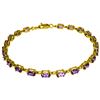 Genuine 5.5 ctw Amethyst Bracelet Jewelry 14KT White Gold - REF-96W4Y