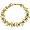 Image 1 : Genuine 12 ctw Opal & Peridot Bracelet Jewelry 14KT Rose Gold - REF-189F3Z