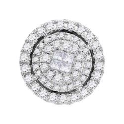 0.50 CTWPrincess Diamond Soleil Cluster Pendant 14KT Yellow Gold - REF-56Y2X